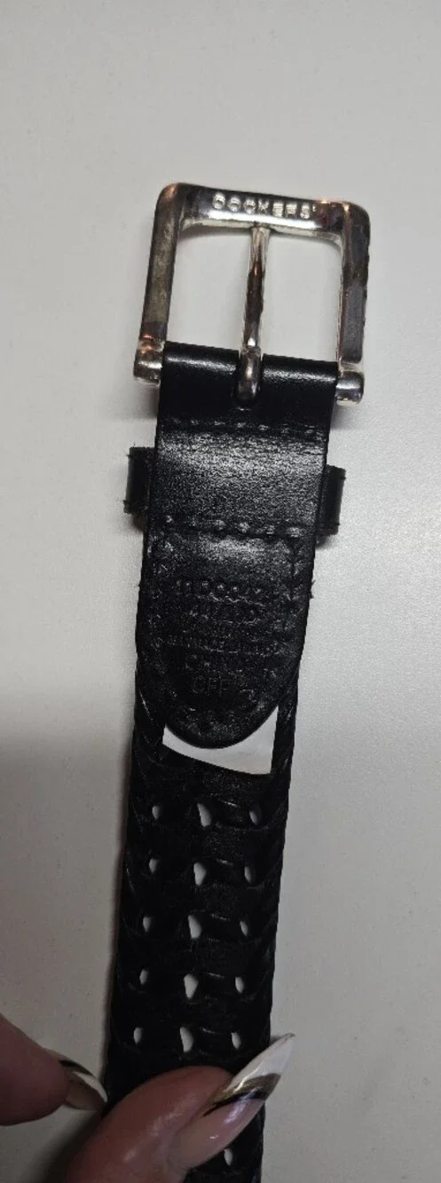 DOCKERS Men's Black Woven Belt Size 44